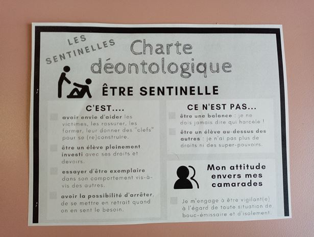 Charte déontologique "Etre sentinelle"