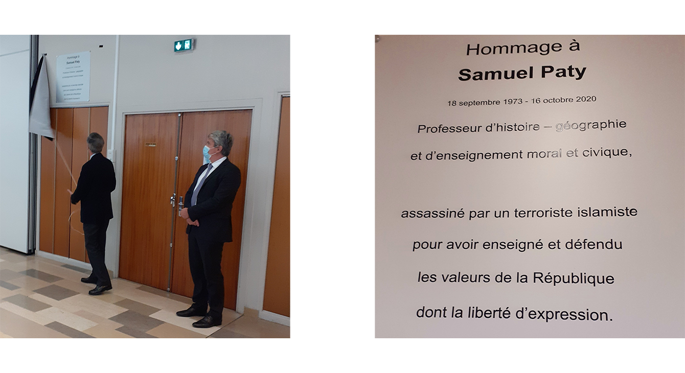 Inauguration de la salle en hommage à Samuel Paty