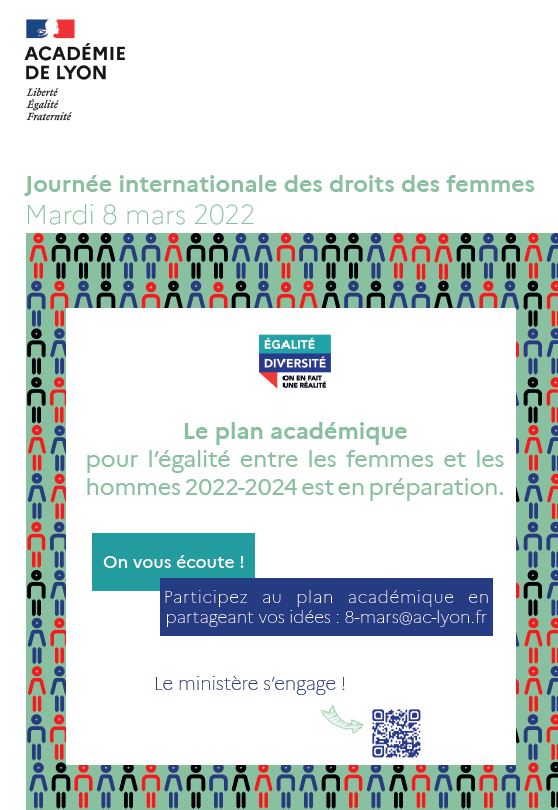Affiche pour la journée internationale des droits des femmes - mardi 8 mars 2022