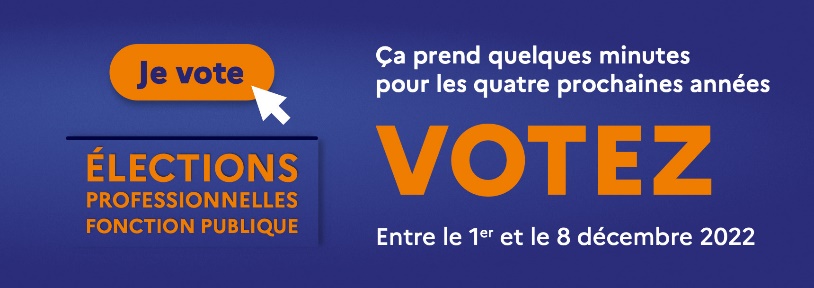 Votez entre le 1er et le 8 décembre 2022 : ça prend quelques minutes pour les quatre prochaines années.