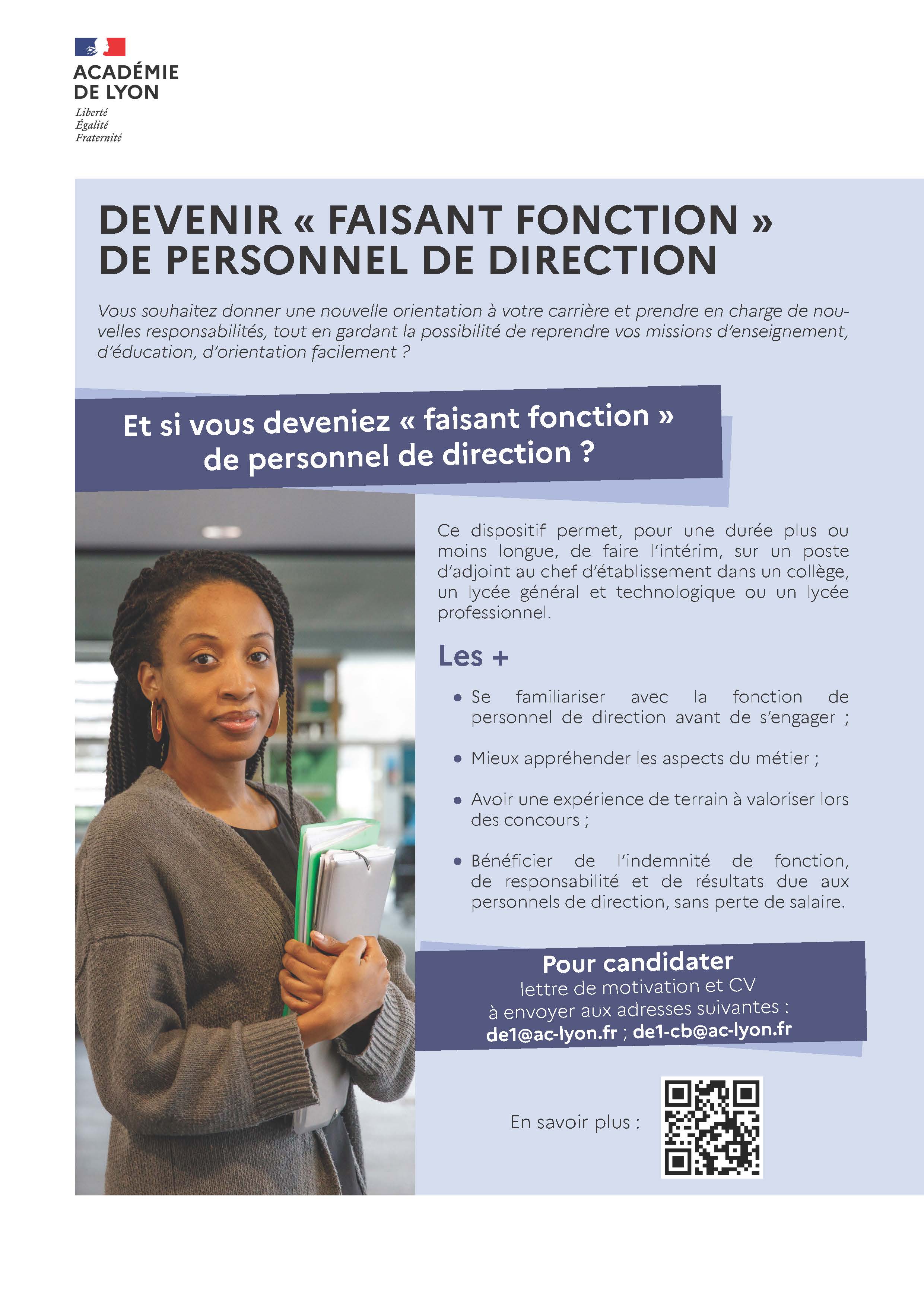 Affiche Faisant Fonction de personnel de direction