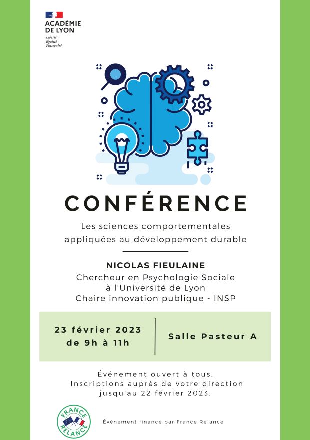 Affiche sur la conférence de Nicolas Fieulaine