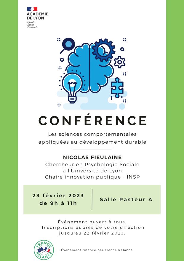 Affiche sur la conférence de Nicolas Fieulaine