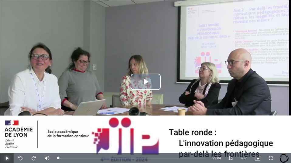 TABLE RONDE - partie-2 - l'innovation pédagogique par-delà les frontières