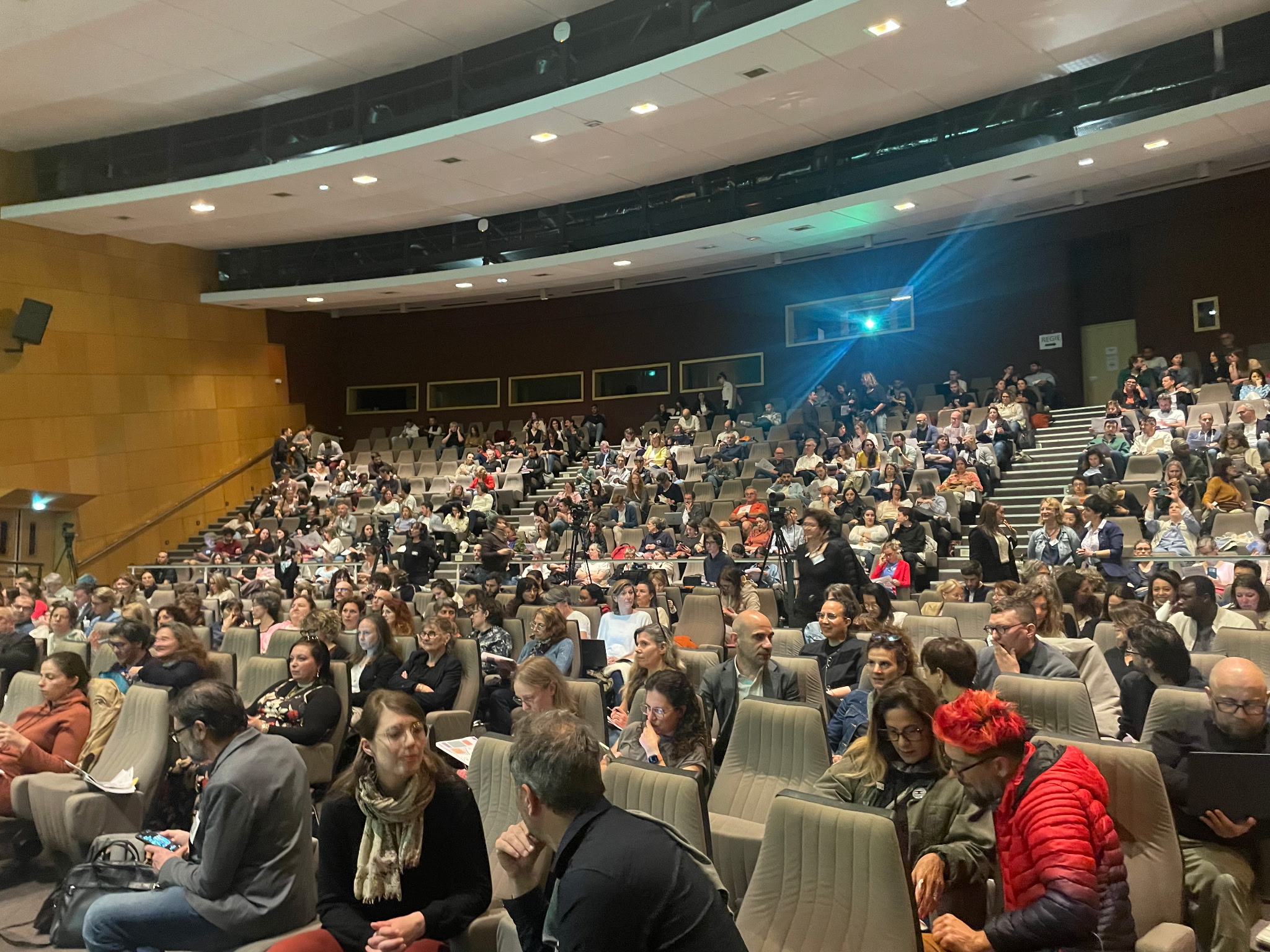 Vue du public présent dans l'amphithéâtre