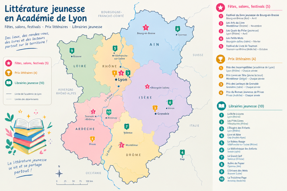 Carte de la littérature jeunesse