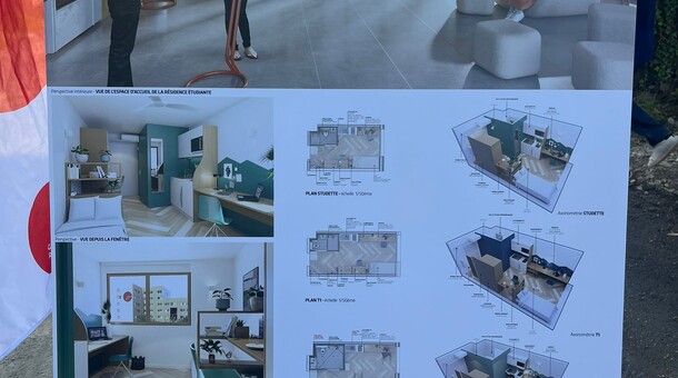 illustration de l'intérieur de la future résidence