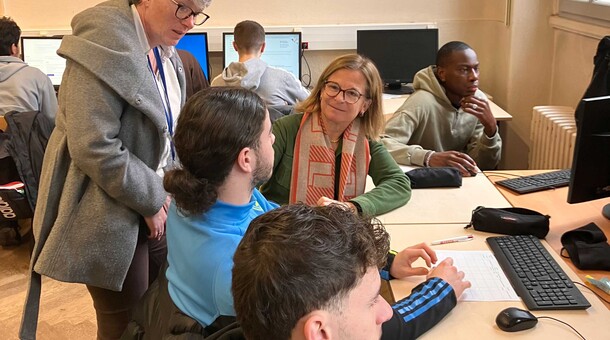 Visite du lycée Édouard Herriot (Lyon 6e) de Madame la Rectrice Anne Bisagni-Faure