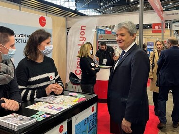 Le recteur Gabriele Fioni au salon de l'étudiant